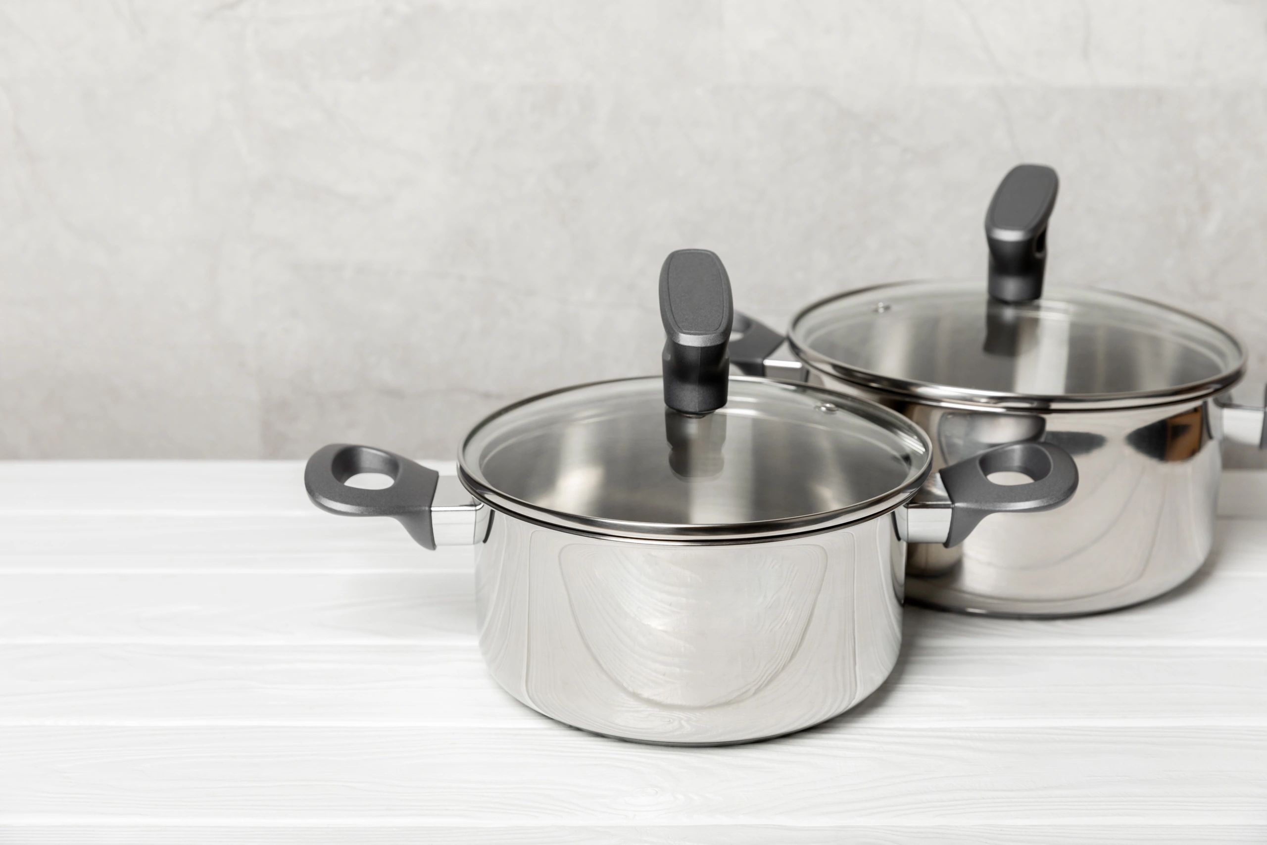 modern kitchenware on white background