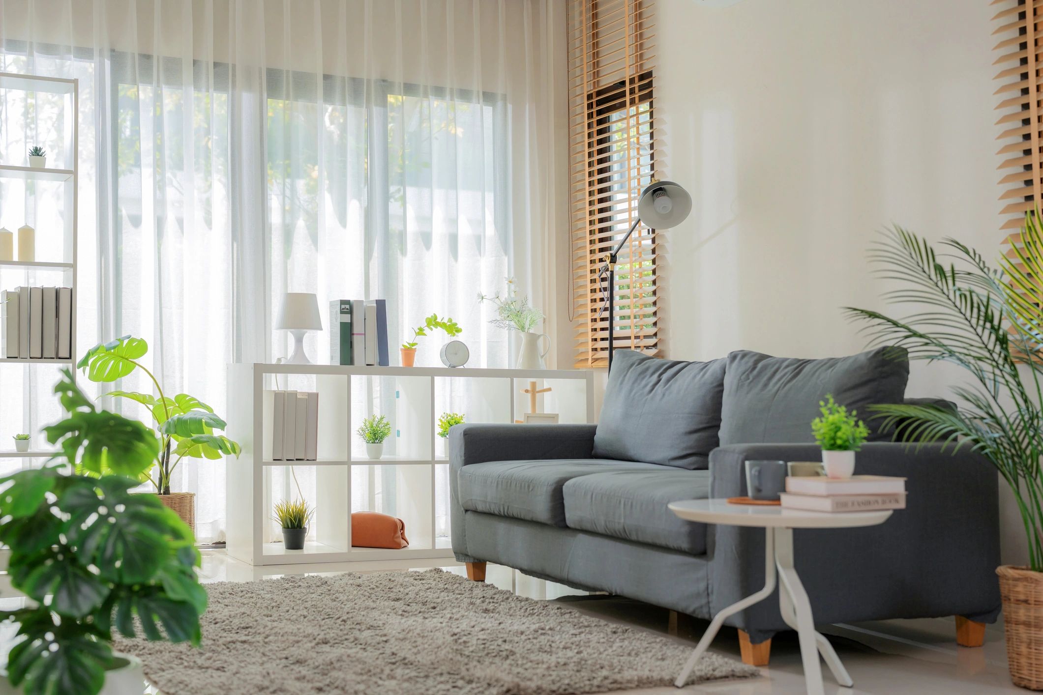 modern curtains in home interior