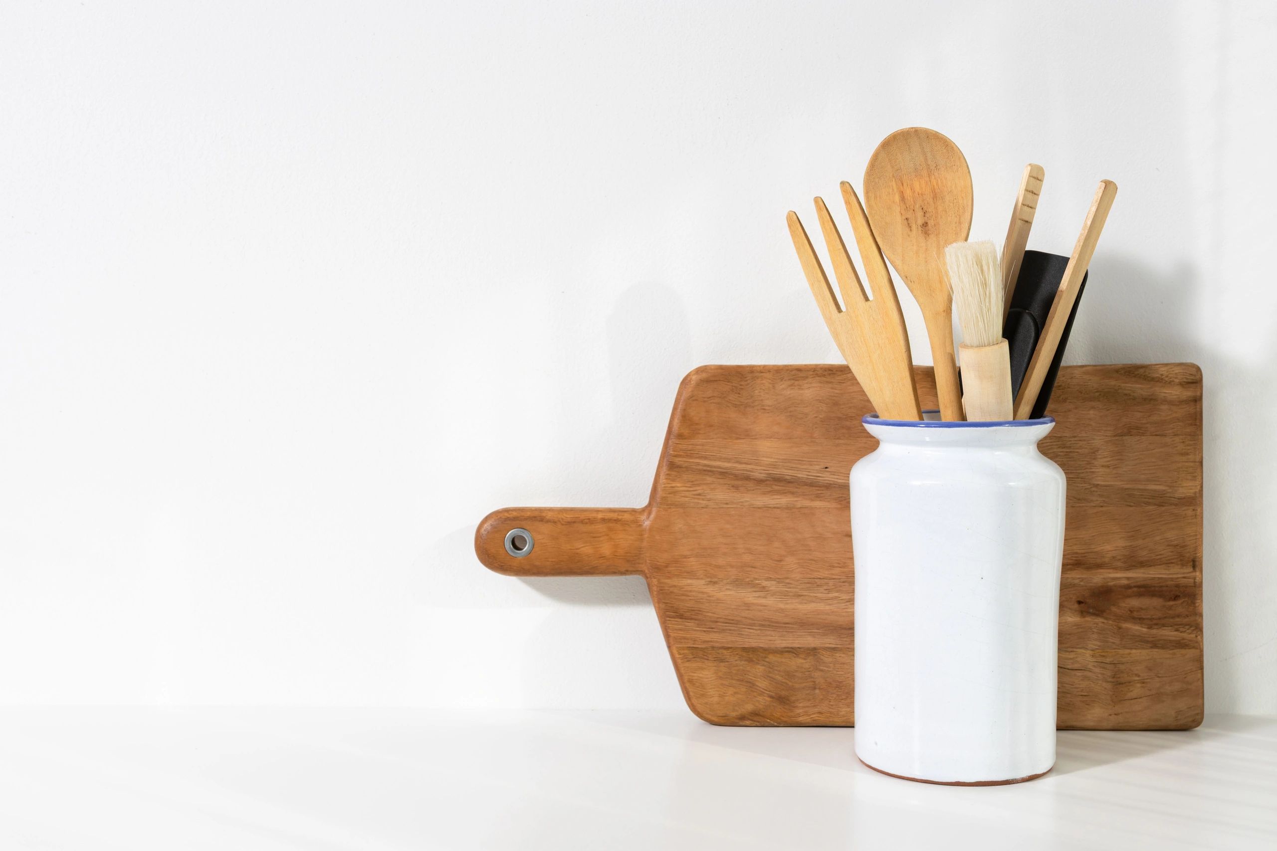 modern kitchenware on white background