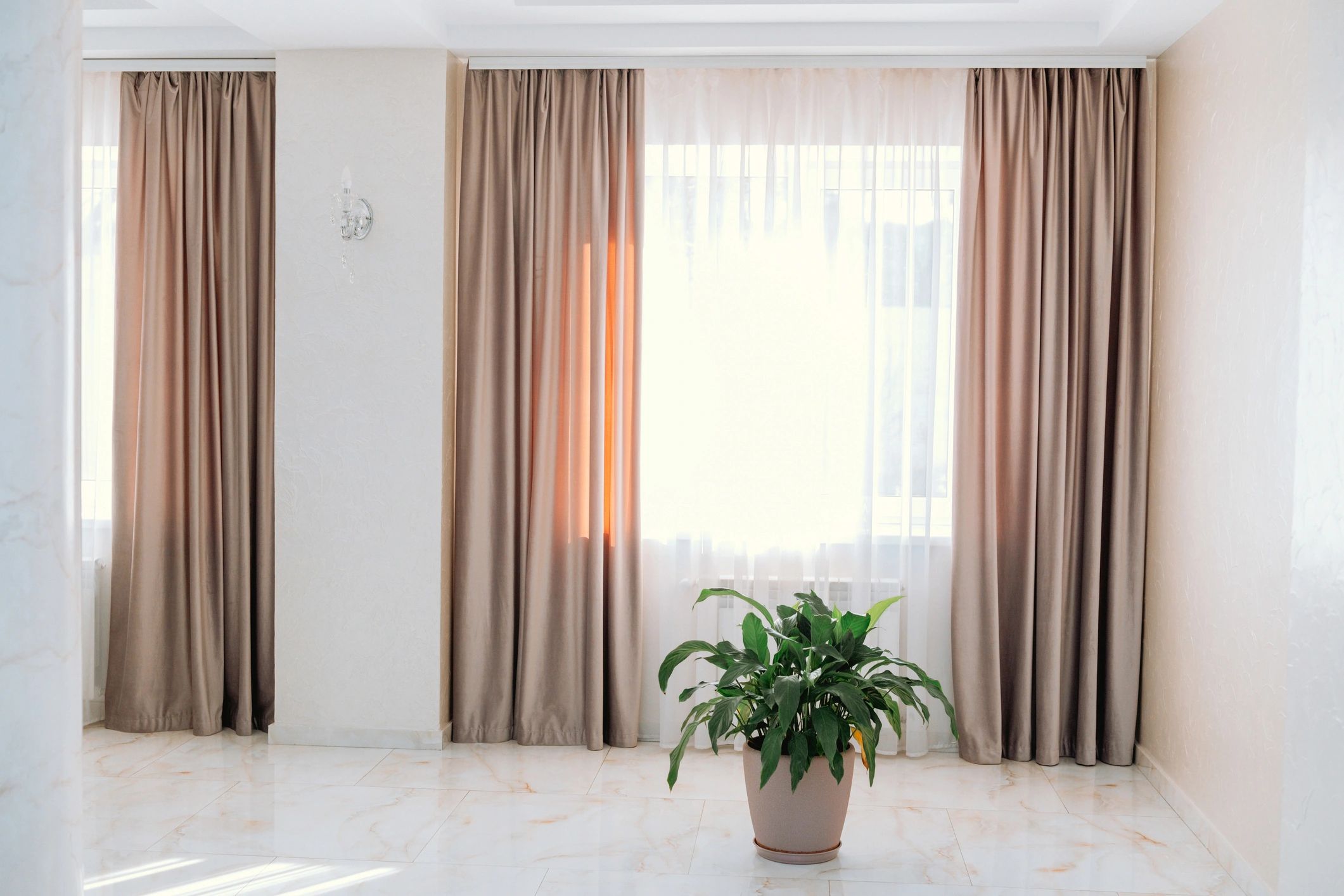 modern curtains in home interior