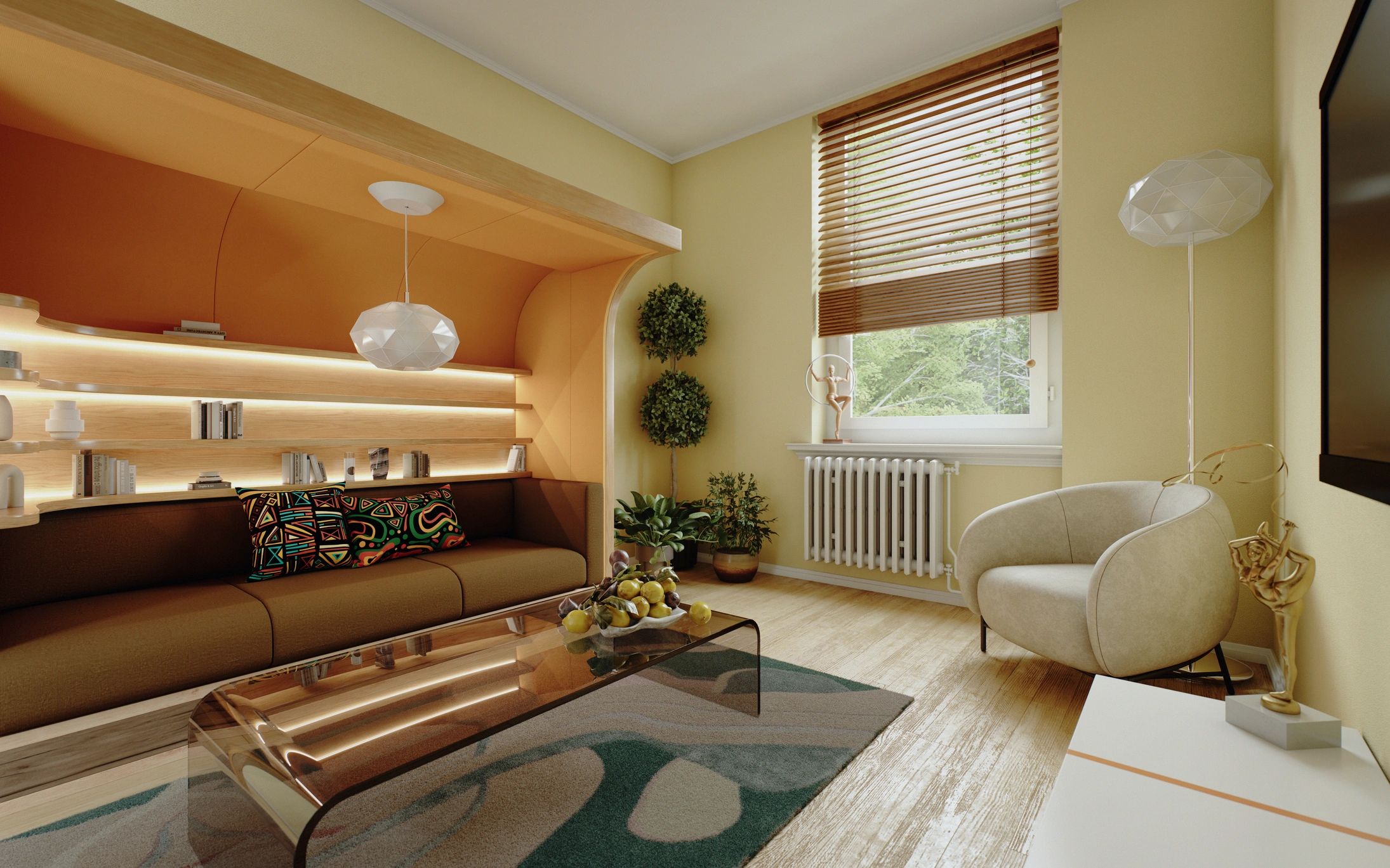 modern window blinds home interior