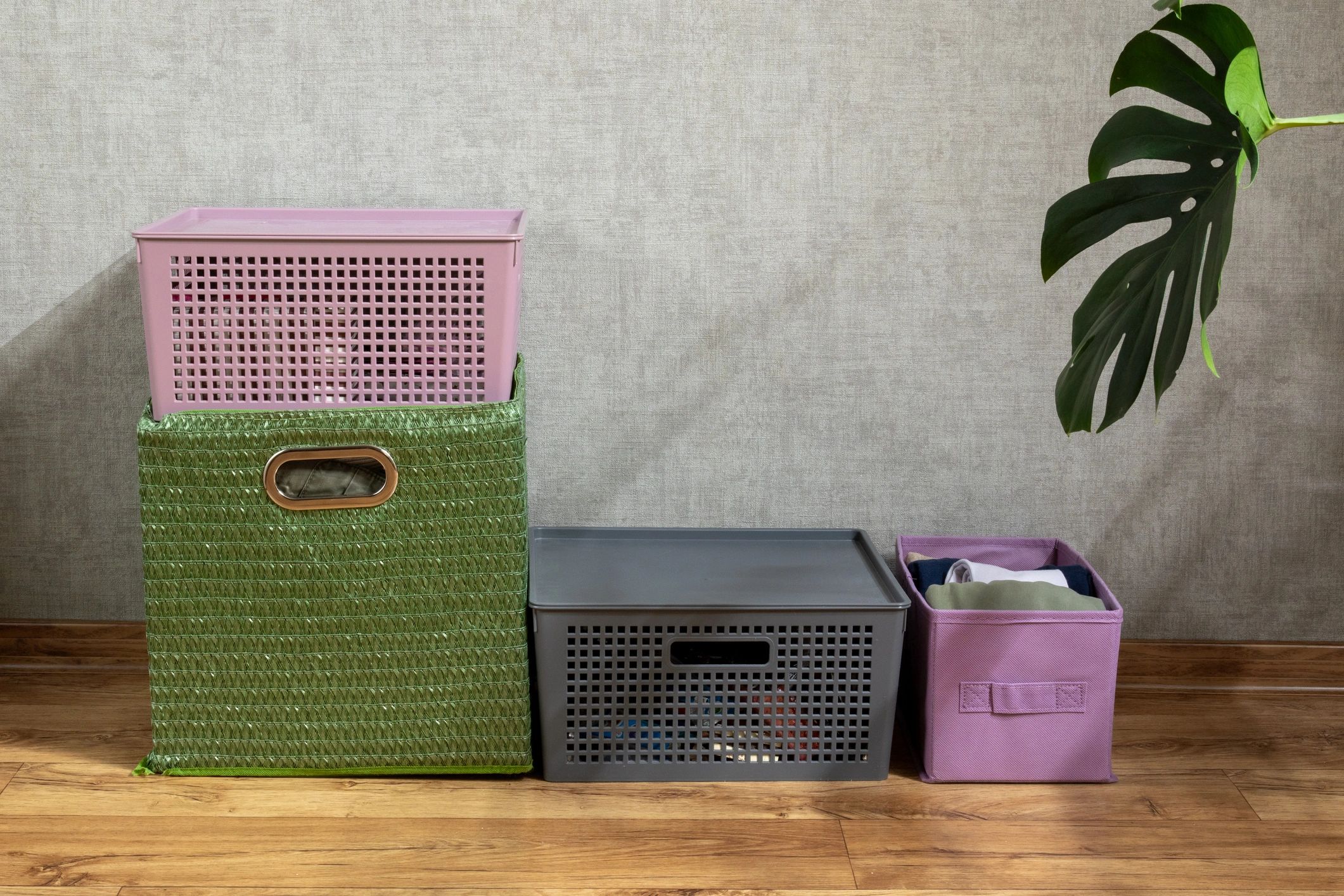 modern home storage bins